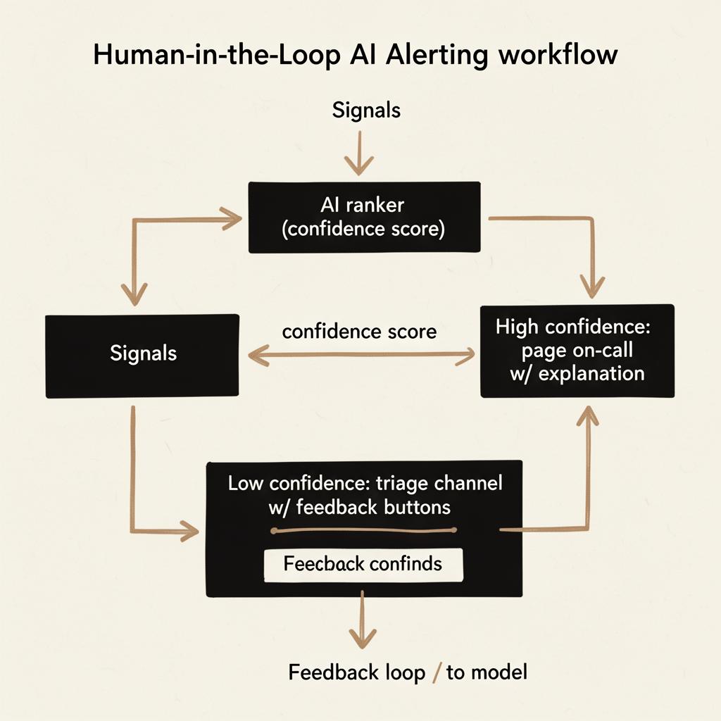 Human-in-the-loop AI alerting workflow